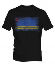 Aruba Distressed Flag Mens T-Shirt