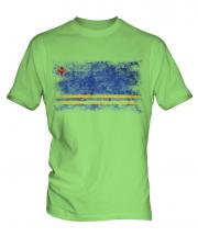 Aruba Distressed Flag Mens T-Shirt