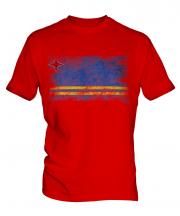 Aruba Distressed Flag Mens T-Shirt