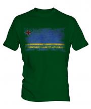 Aruba Distressed Flag Mens T-Shirt