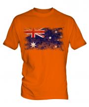 Australia Distressed Flag Mens T-Shirt
