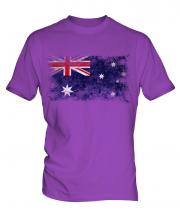 Australia Distressed Flag Mens T-Shirt