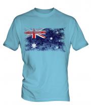Australia Distressed Flag Mens T-Shirt