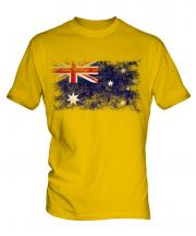 Australia Distressed Flag Mens T-Shirt