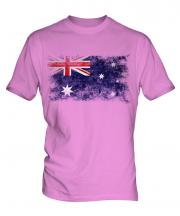 Australia Distressed Flag Mens T-Shirt