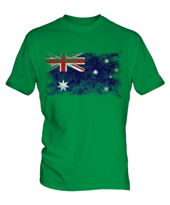 Australia Distressed Flag Mens T-Shirt