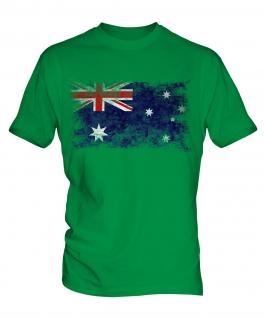 Australia Distressed Flag Mens T-Shirt