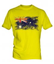 Australia Distressed Flag Mens T-Shirt