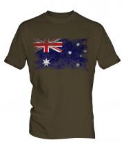 Australia Distressed Flag Mens T-Shirt