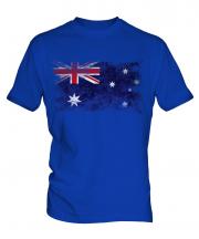 Australia Distressed Flag Mens T-Shirt
