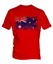 Australia Distressed Flag Mens T-Shirt