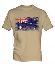Australia Distressed Flag Mens T-Shirt