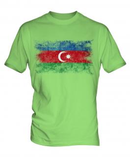 Azerbaijan Distressed Flag Mens T-Shirt