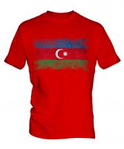 Azerbaijan Distressed Flag Mens T-Shirt