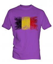 Belgium Distressed Flag Mens T-Shirt