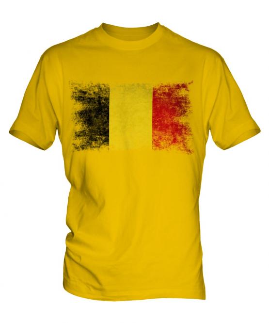 Belgium Distressed Flag Mens T-Shirt