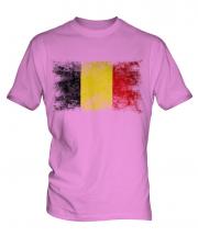 Belgium Distressed Flag Mens T-Shirt