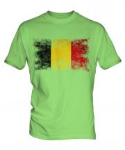 Belgium Distressed Flag Mens T-Shirt