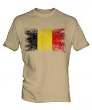 Belgium Distressed Flag Mens T-Shirt