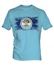 Belize Distressed Flag Mens T-Shirt