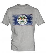 Belize Distressed Flag Mens T-Shirt