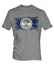 Belize Distressed Flag Mens T-Shirt