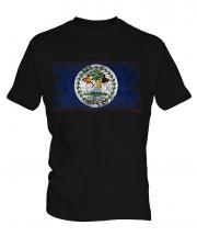 Belize Distressed Flag Mens T-Shirt