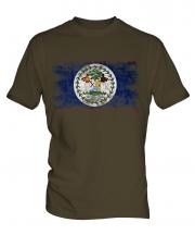 Belize Distressed Flag Mens T-Shirt