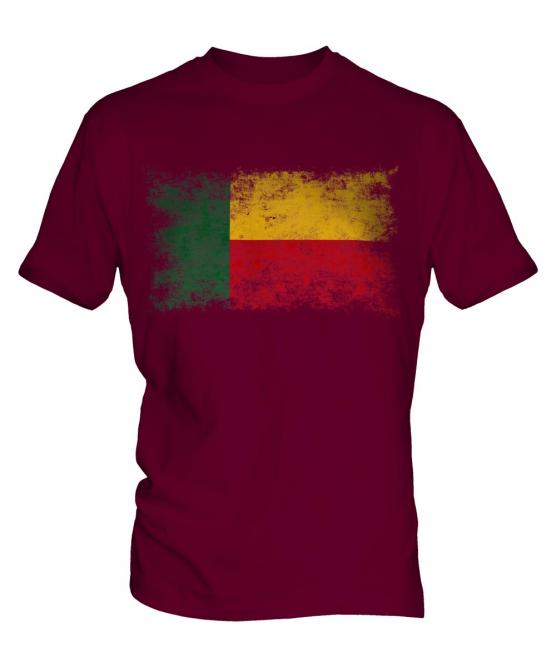 Benin Distressed Flag Mens T-Shirt