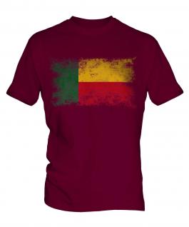 Benin Distressed Flag Mens T-Shirt