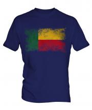 Benin Distressed Flag Mens T-Shirt