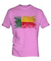 Benin Distressed Flag Mens T-Shirt