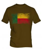 Benin Distressed Flag Mens T-Shirt