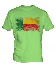 Benin Distressed Flag Mens T-Shirt