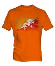 Bhutan Distressed Flag Mens T-Shirt