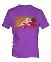 Bhutan Distressed Flag Mens T-Shirt