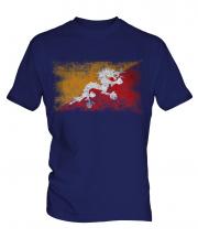 Bhutan Distressed Flag Mens T-Shirt