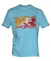 Bhutan Distressed Flag Mens T-Shirt