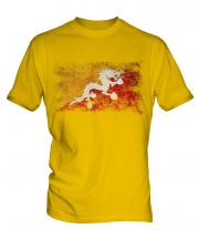 Bhutan Distressed Flag Mens T-Shirt