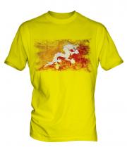 Bhutan Distressed Flag Mens T-Shirt