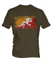 Bhutan Distressed Flag Mens T-Shirt