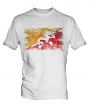 Bhutan Distressed Flag Mens T-Shirt