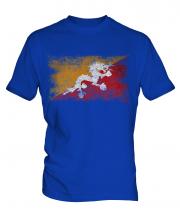 Bhutan Distressed Flag Mens T-Shirt