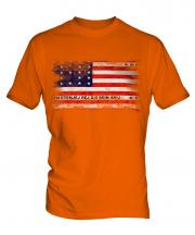 Bikini Atoll Distressed Flag Mens T-Shirt