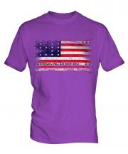 Bikini Atoll Distressed Flag Mens T-Shirt