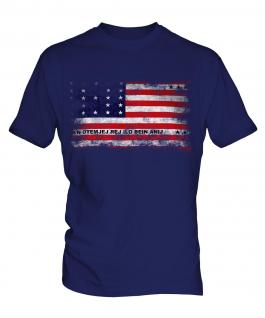 Bikini Atoll Distressed Flag Mens T-Shirt