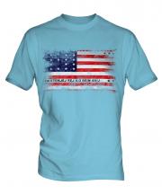Bikini Atoll Distressed Flag Mens T-Shirt