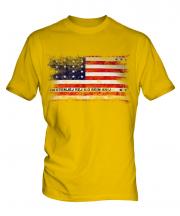Bikini Atoll Distressed Flag Mens T-Shirt