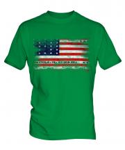 Bikini Atoll Distressed Flag Mens T-Shirt