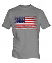 Bikini Atoll Distressed Flag Mens T-Shirt